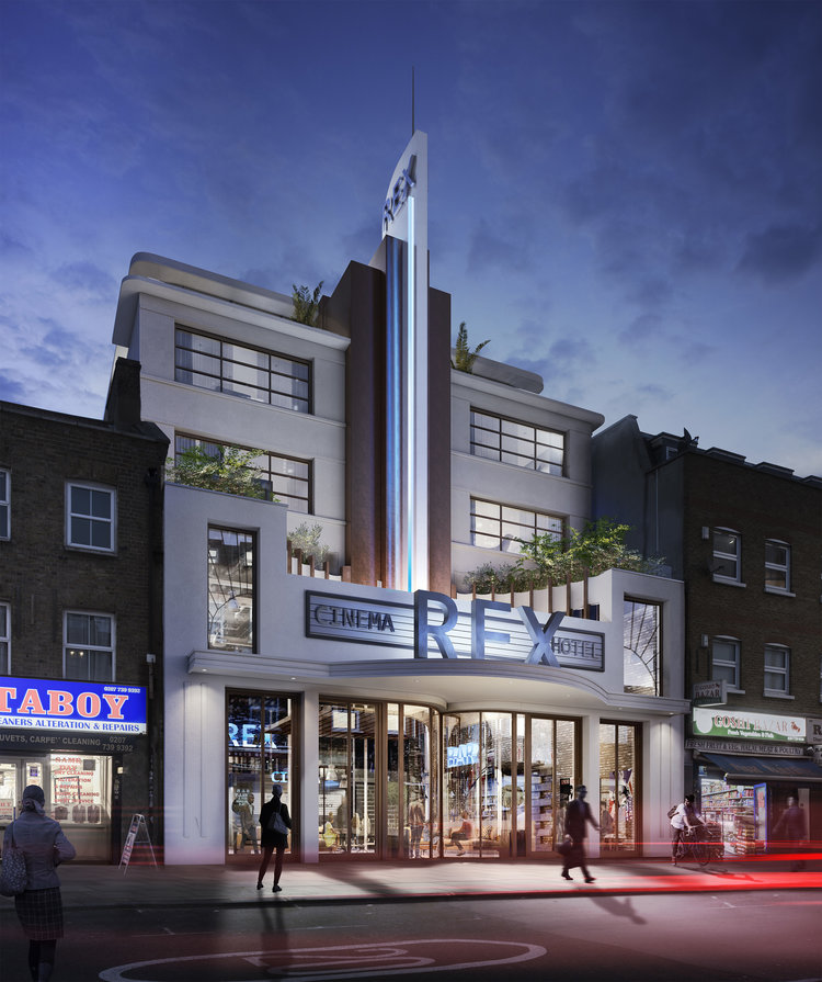 New Rex Cinema and Hotel Bethnal Green.